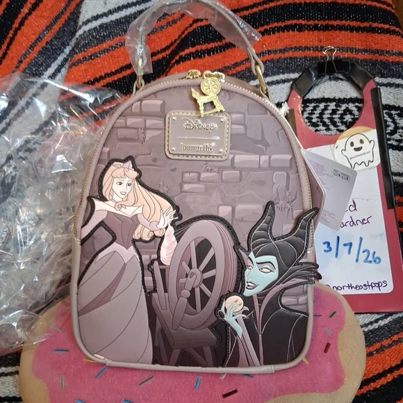 Loungefly Sleeping Beauty Mini Backpack New With Tags Disney Maleficent - Picture 1 of 8